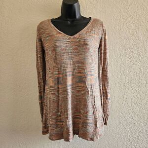 Philippe Adec Knit Space Dye Long Sleeved Top